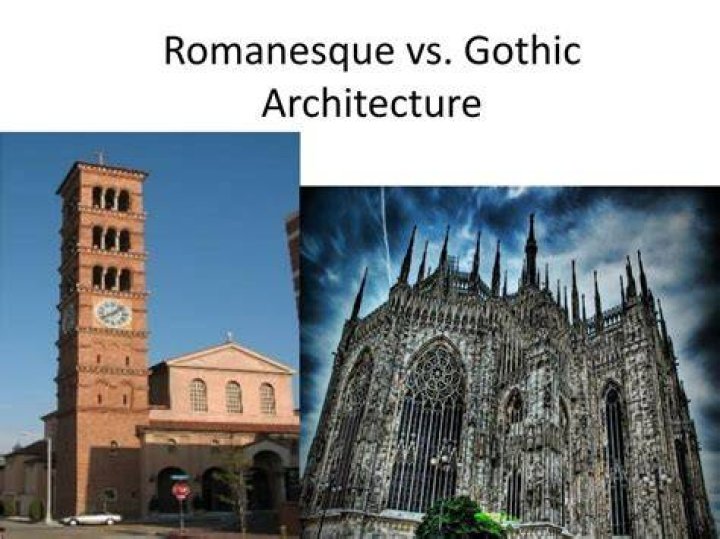 What is the difference between Romanesque and Gothic churches?