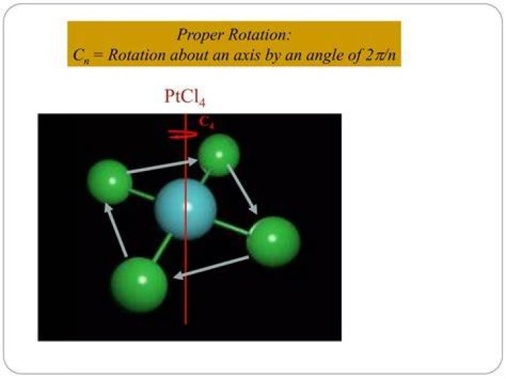 What is the principal axis of PtCl4?