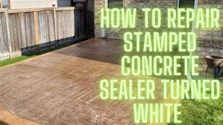 What to do if concrete sealer turned white?
