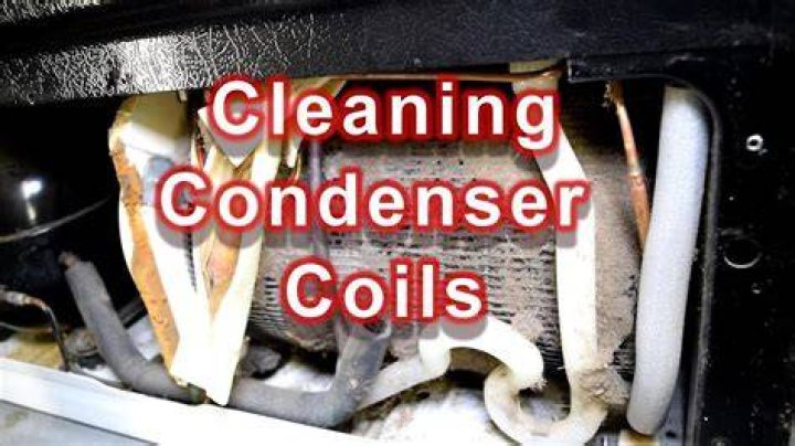 Where are condenser coils on GE refrigerator?