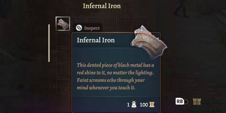 Where do you find infernal iron?
